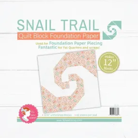 12" Snail Trail Quilt Block Foundation Paper by It's Sew Emma