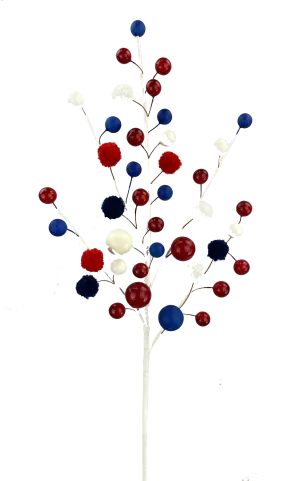 24" Red White and Blue Ball Spray  74212RWB