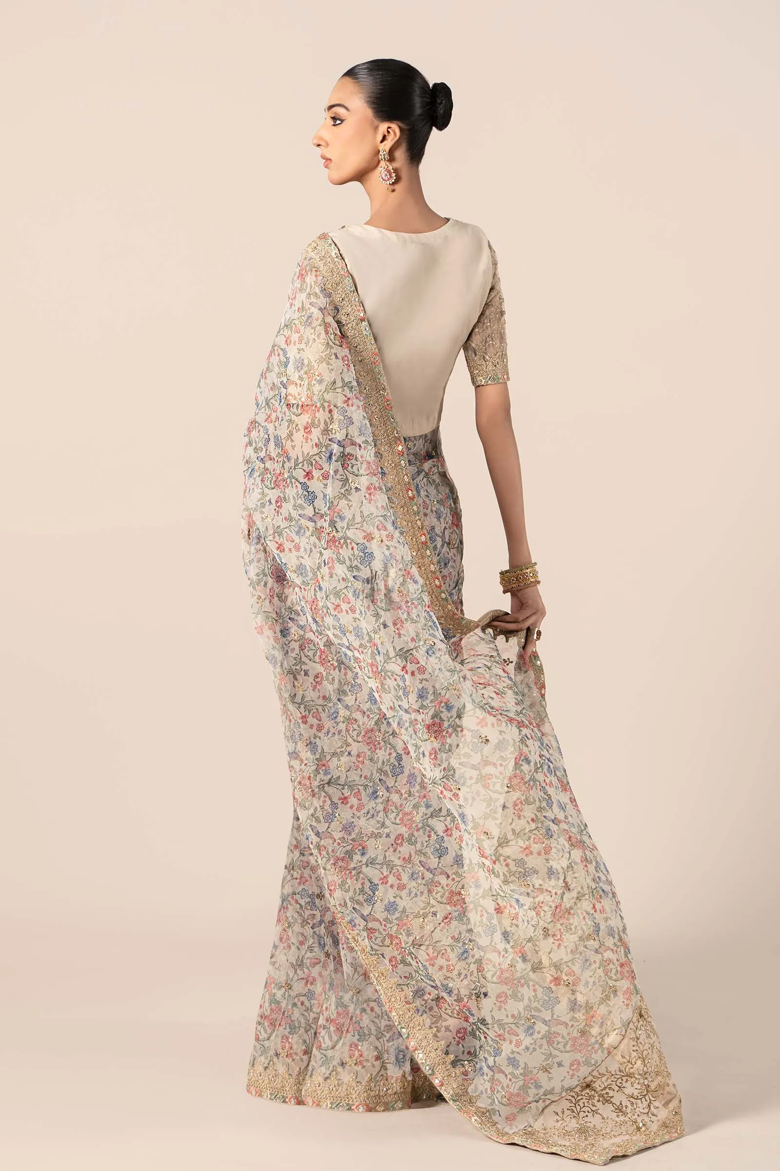 3 Piece Embroidered Organza Suit | SF-EF25-08