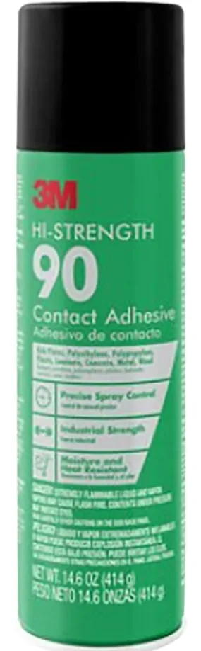 3M 90-DSC Spray Adhesive, Fruity, Sweet, Colorless, 14.6 oz Aerosol Can :CAN: QUANTITY: 1