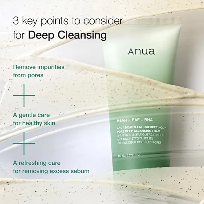 Anua - Heartleaf Quercetinol Pore Deep Cleansing Foam