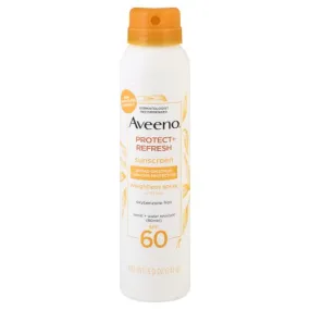 Aveeno Protect   Refresh Body Sunscreen Spray Mist With Broad Spectrum SPF 60