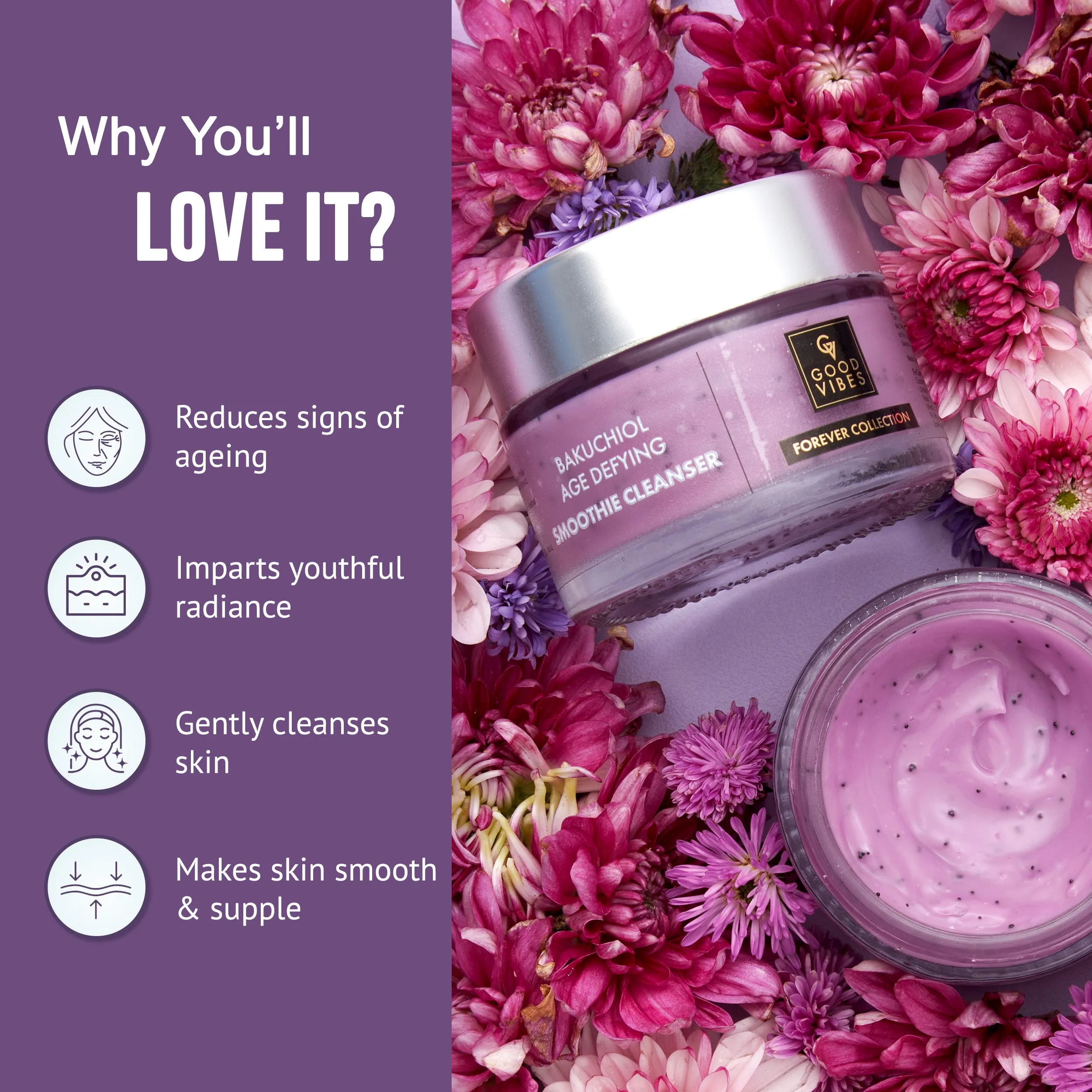 Bakuchiol Age Defying Smoothie Cleanser