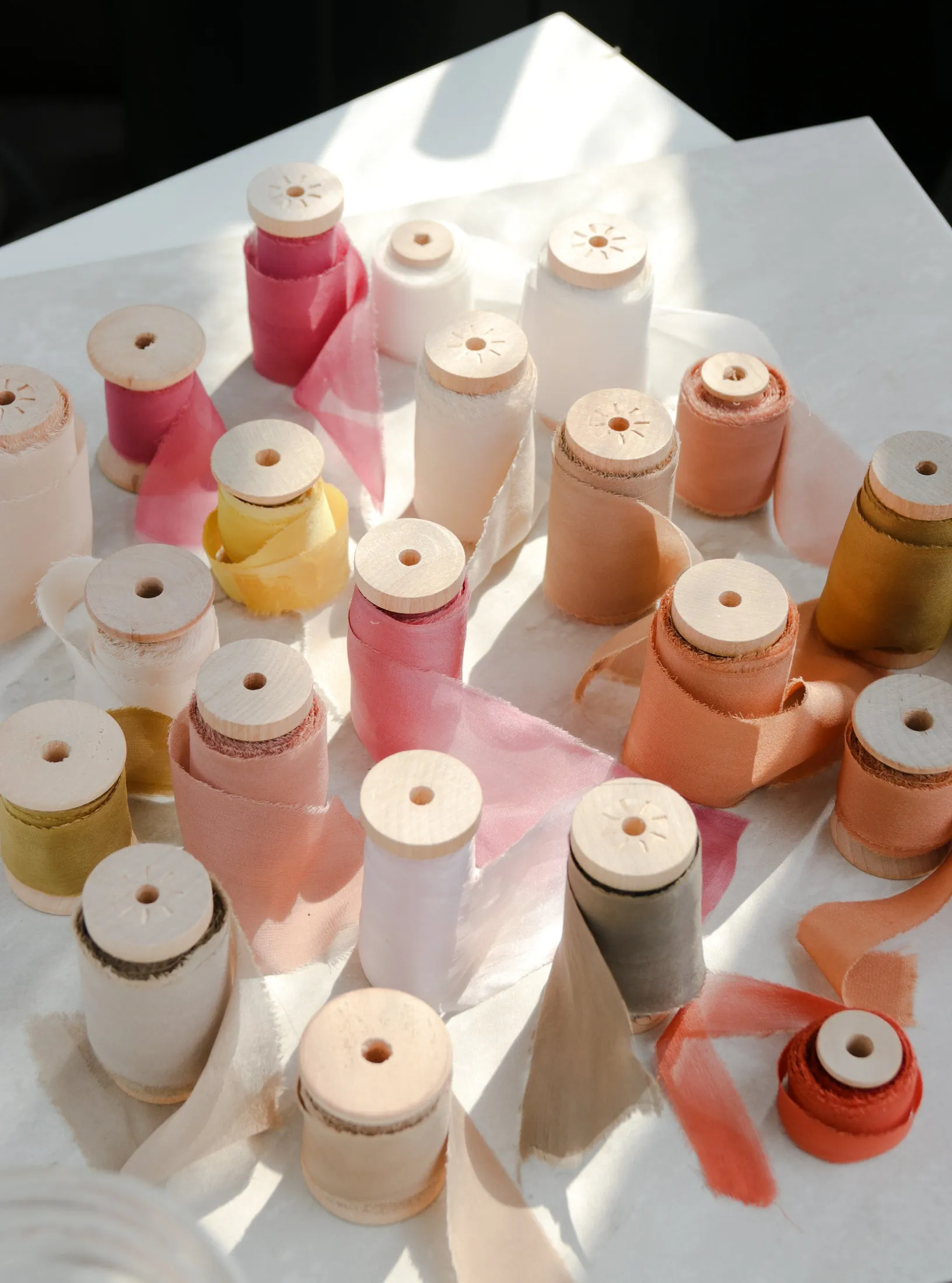 Blush Plant Dyed Silk Ribbon