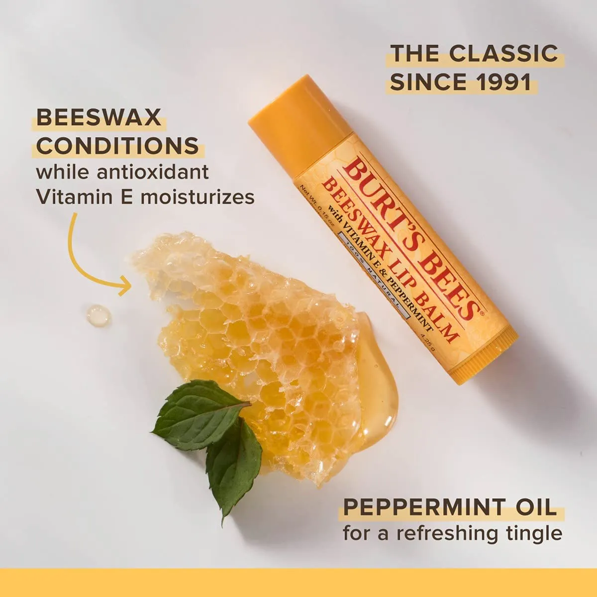 Burt'S Bees Lip Balm Stocking Stuffer, Moisturizing Lip Care Holiday Gift, 100% Natural, Original Beeswax, Strawberry, Coconut & Pear, Vanilla Bean with Beeswax & Fruit Extracts, Multipack (4 Pack)