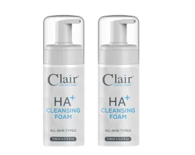 Clair SKIN SOLUTIONS HA  Cleansing Foam 100ml X 2 Bundle