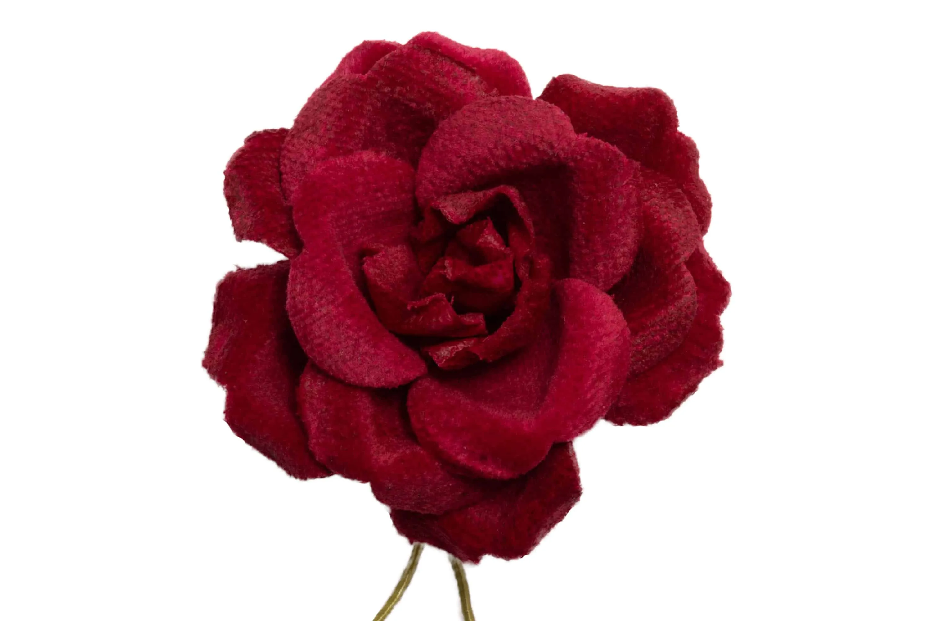 Dark Red Velvet Spray Rose Boutonnière Flower