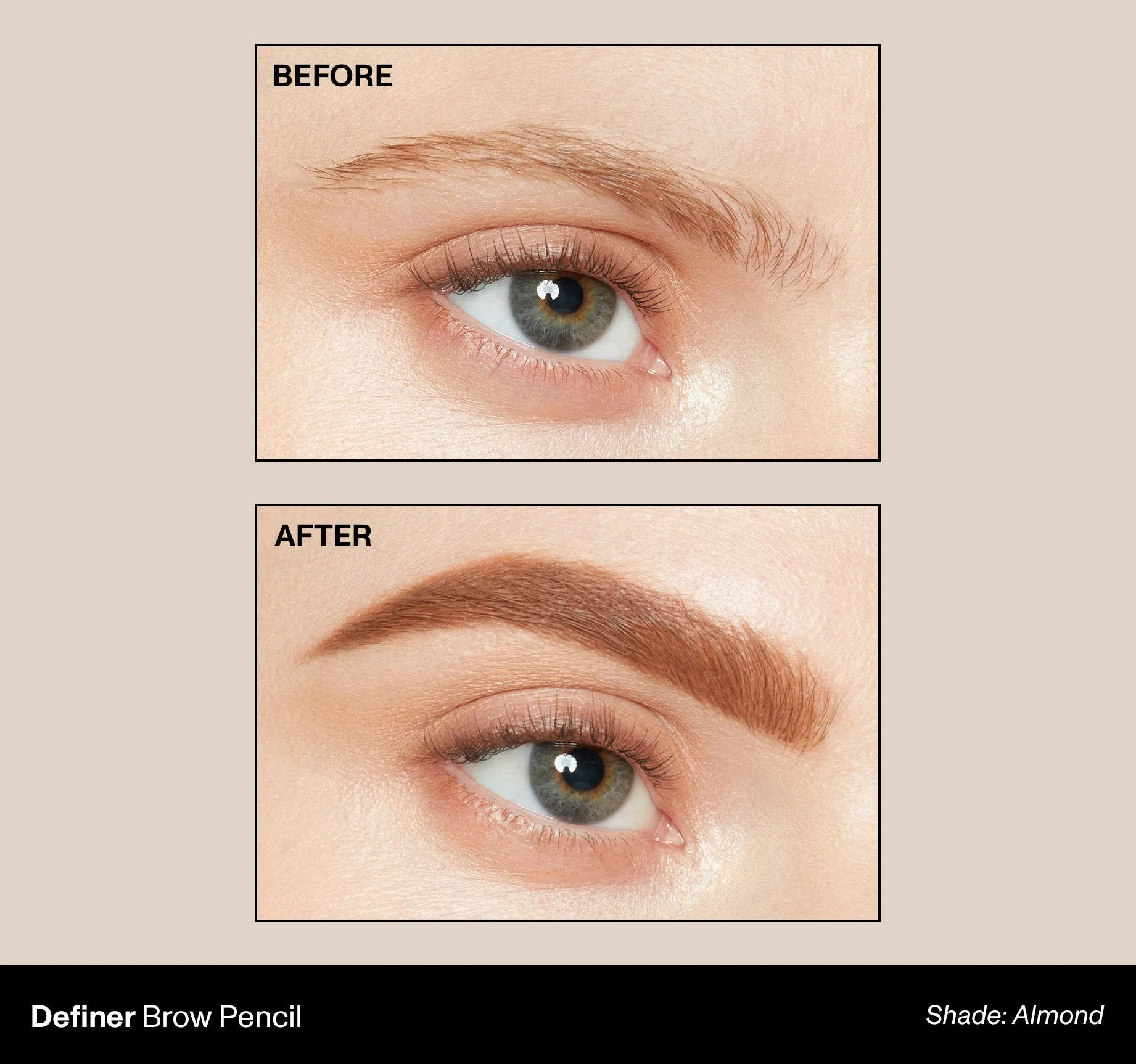 Definer Dual-Ended Brow Pencil & Spoolie - Almond