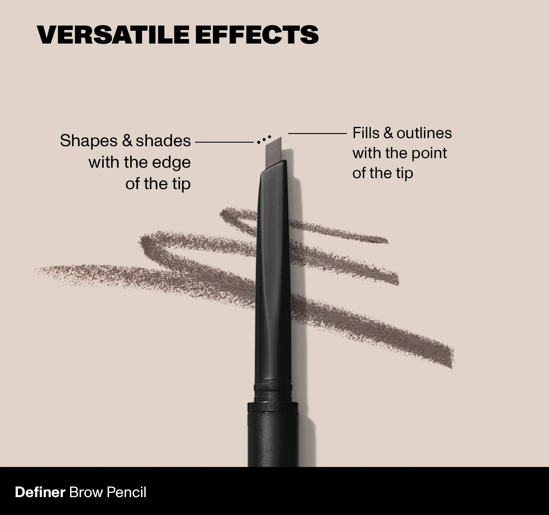 Definer Dual-Ended Brow Pencil & Spoolie - Almond