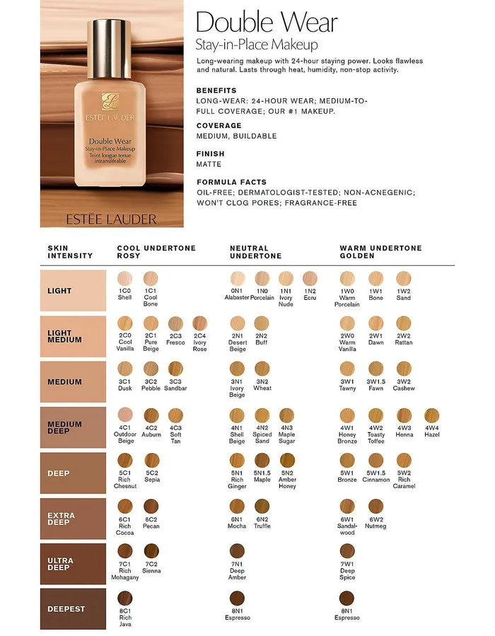 Estée Lauder Double Wear Stay-in-Place Foundation (1C0)