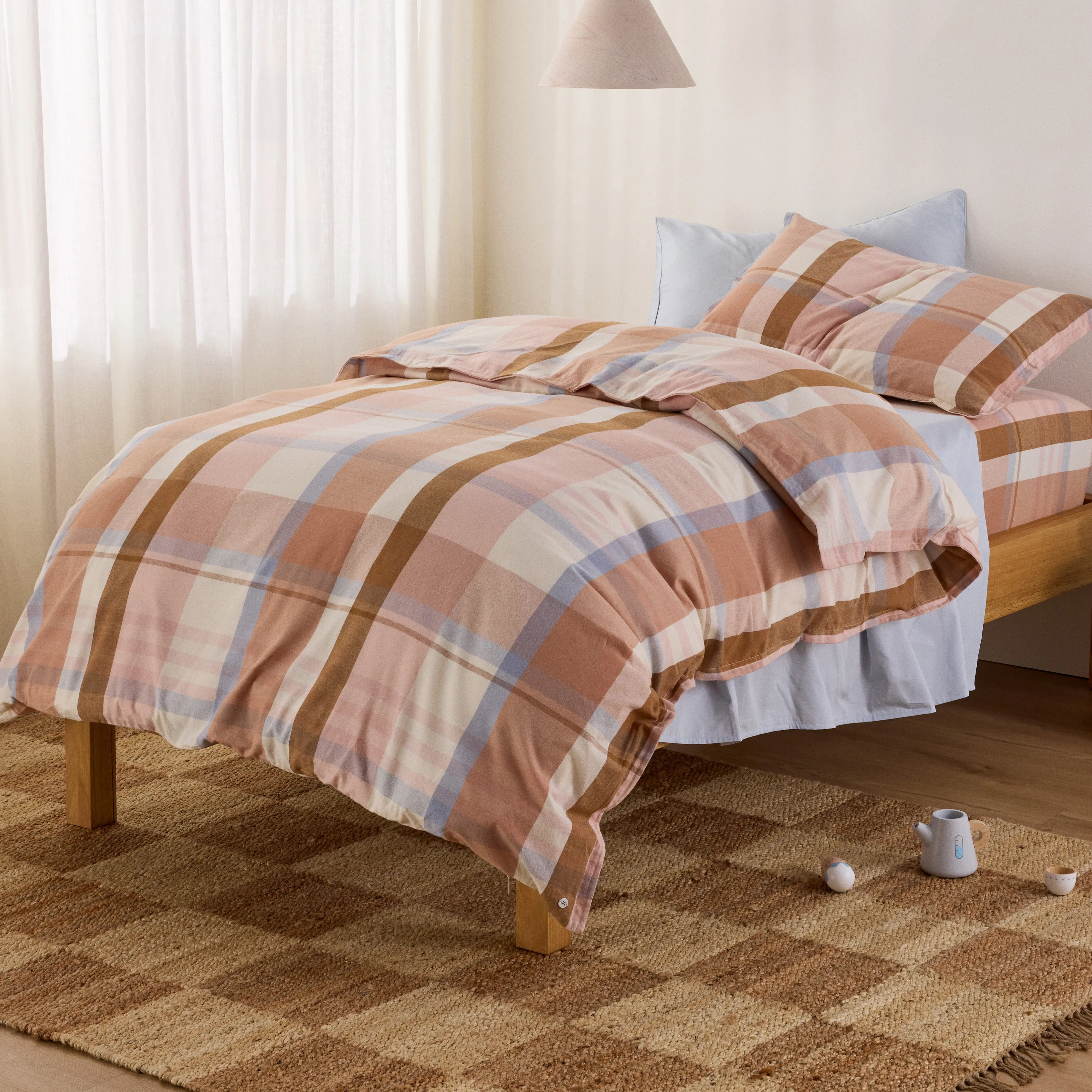 Frankie Flannelette - Marley Gingham Kids Bedding