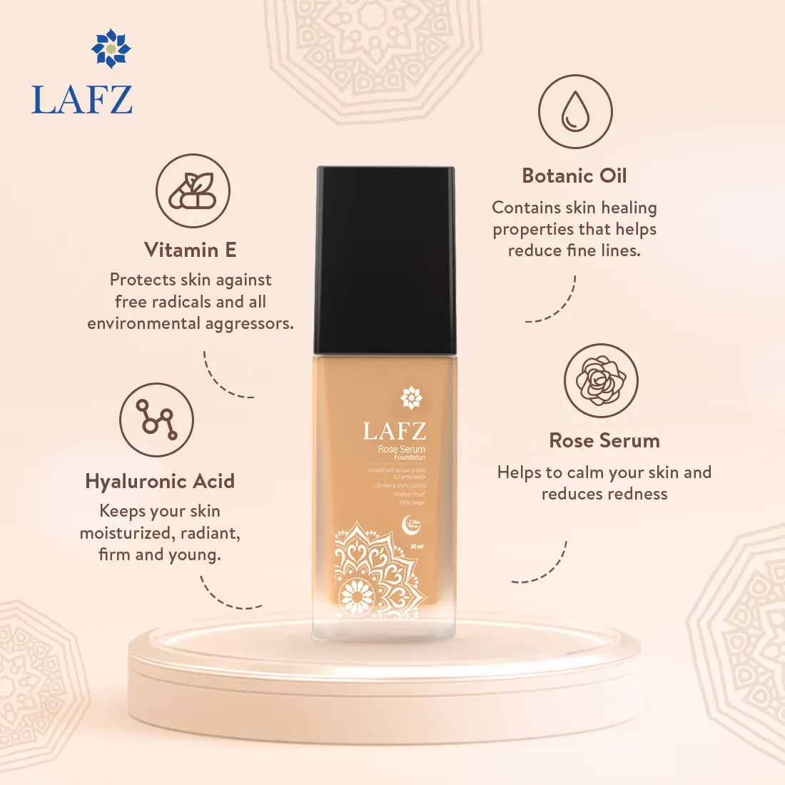 Halal Rose Serum Foundation