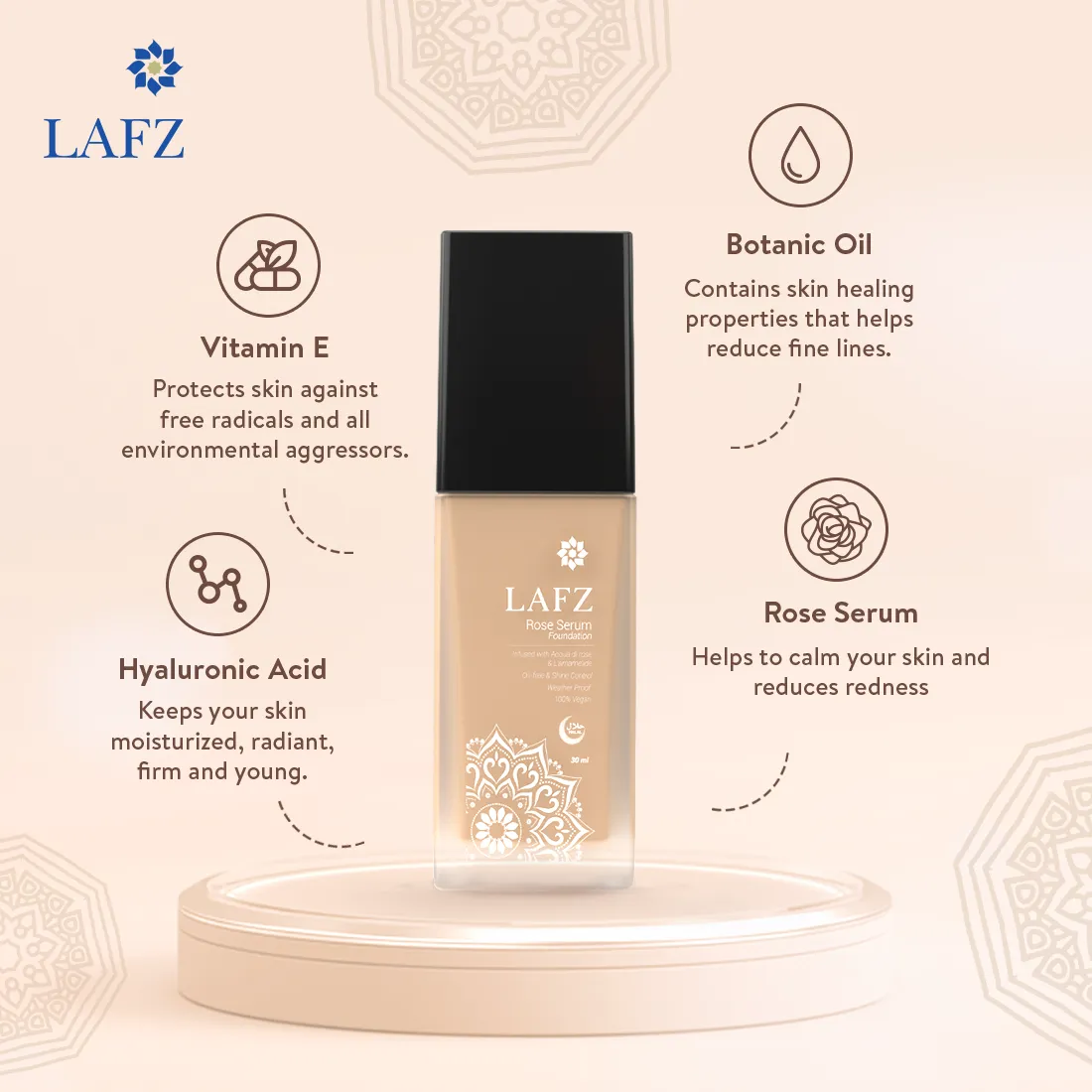 Halal Rose Serum Foundation