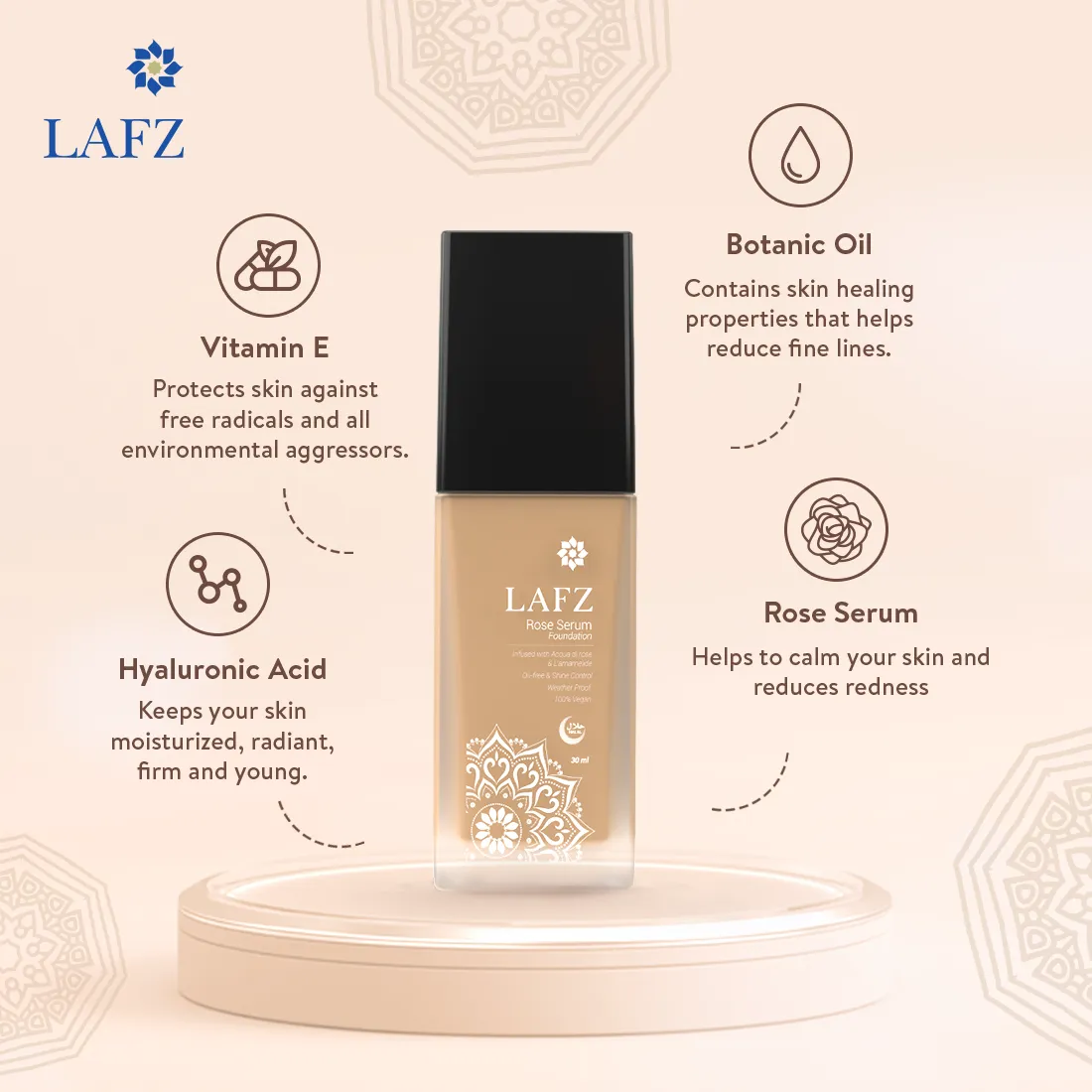 Halal Rose Serum Foundation