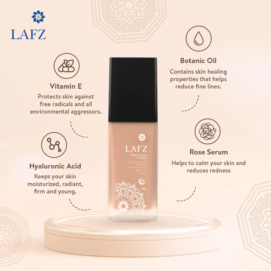 Halal Rose Serum Foundation