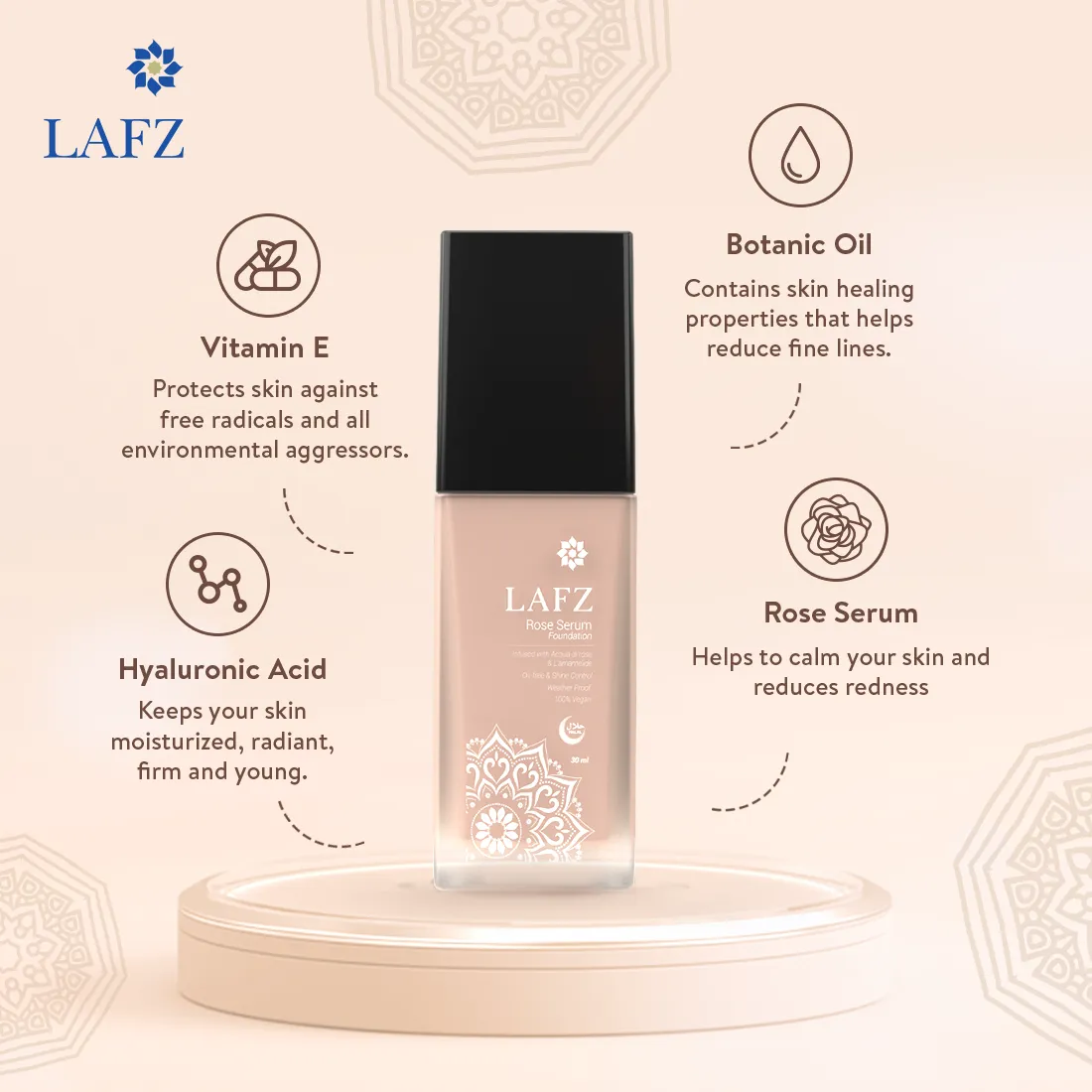 Halal Rose Serum Foundation