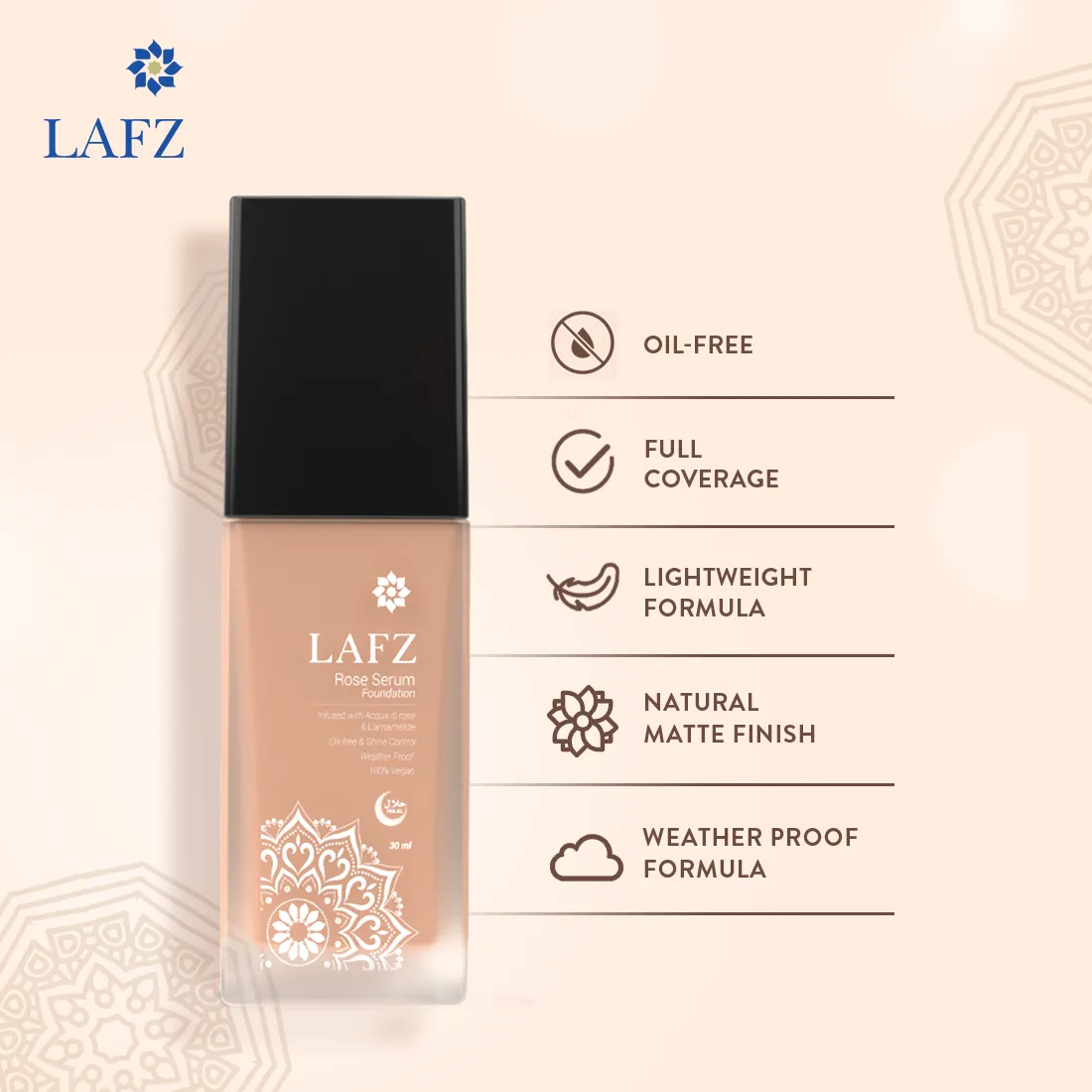 Halal Rose Serum Foundation