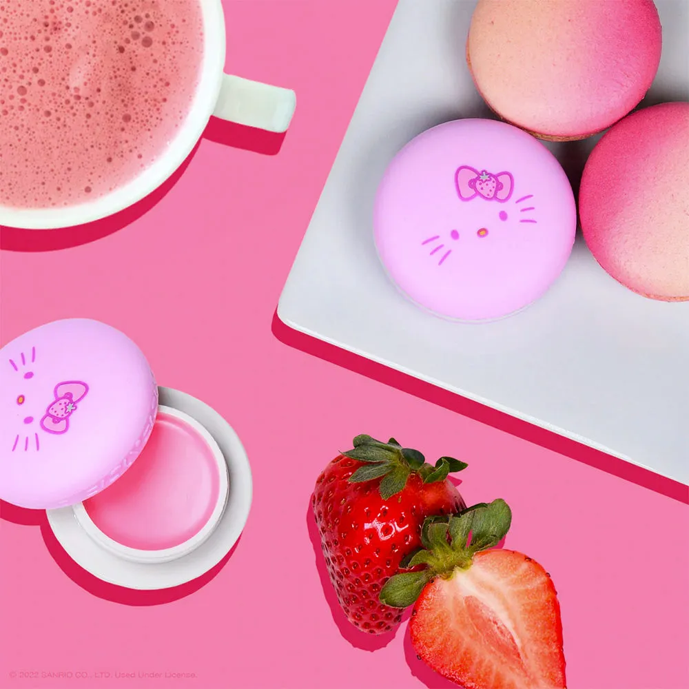 Hello Kitty Macaron Lip Balm - Strawberry Rose Latte (1 unit)