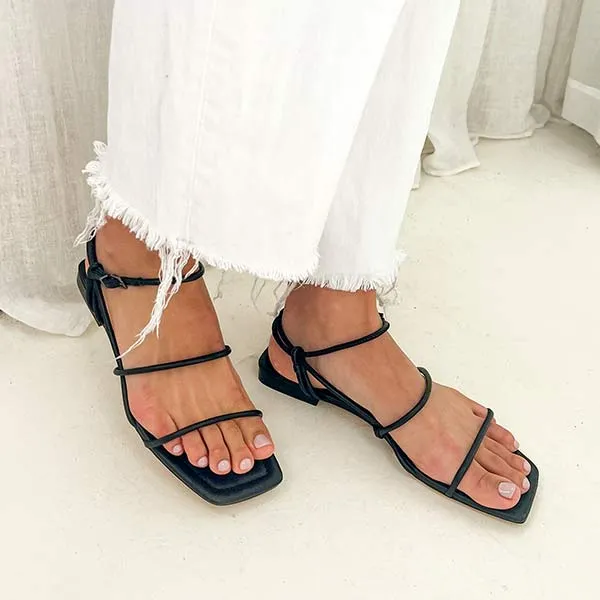 Kito Black | Strappy leather sandal
