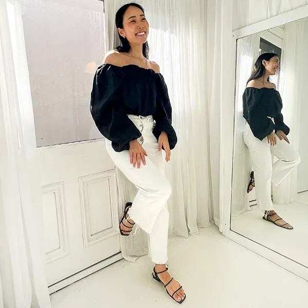 Kito Black | Strappy leather sandal