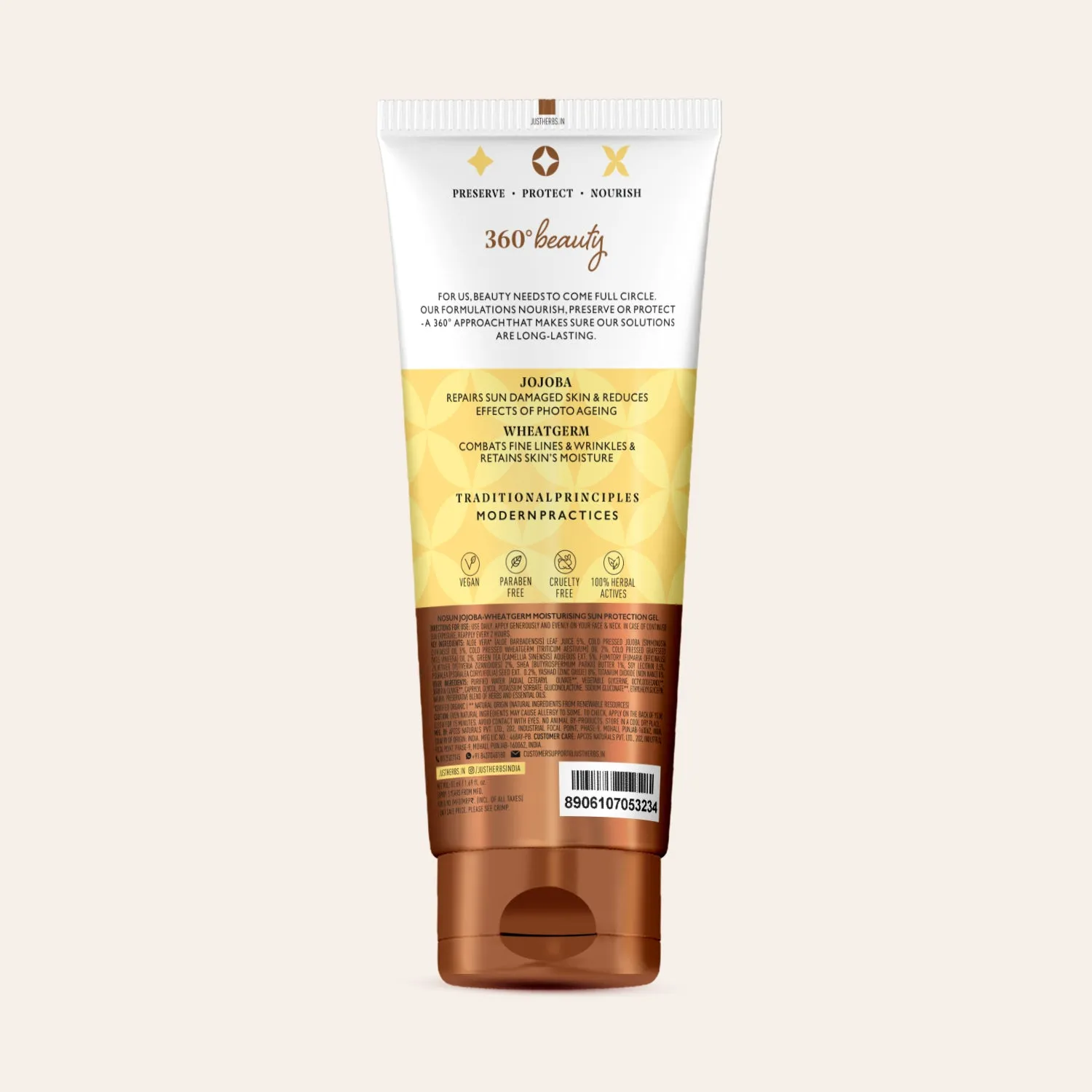 Moisturising Sunscreen Gel with SPF 35  PA     with Jojoba & Wheatgerm : 50 ml