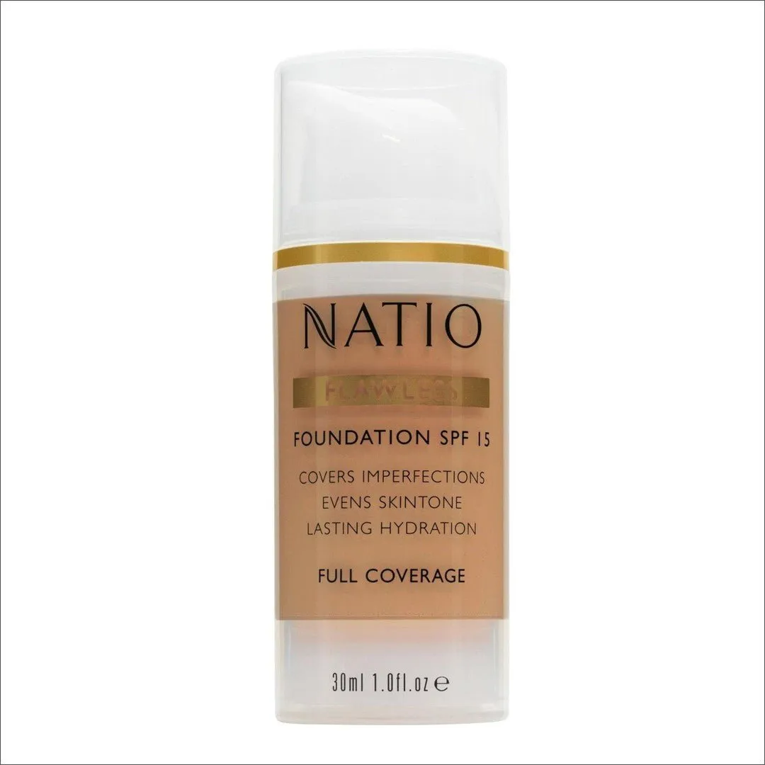 Natio Flawless Foundation SPF 15 Medium Tan 30ml