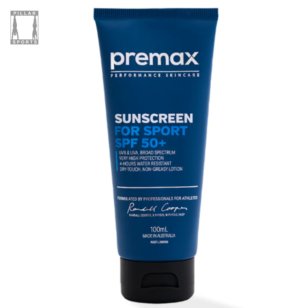 Pillar Sports - Premax Sunscreen for Sport SPF50  (International/EU label) 100ml