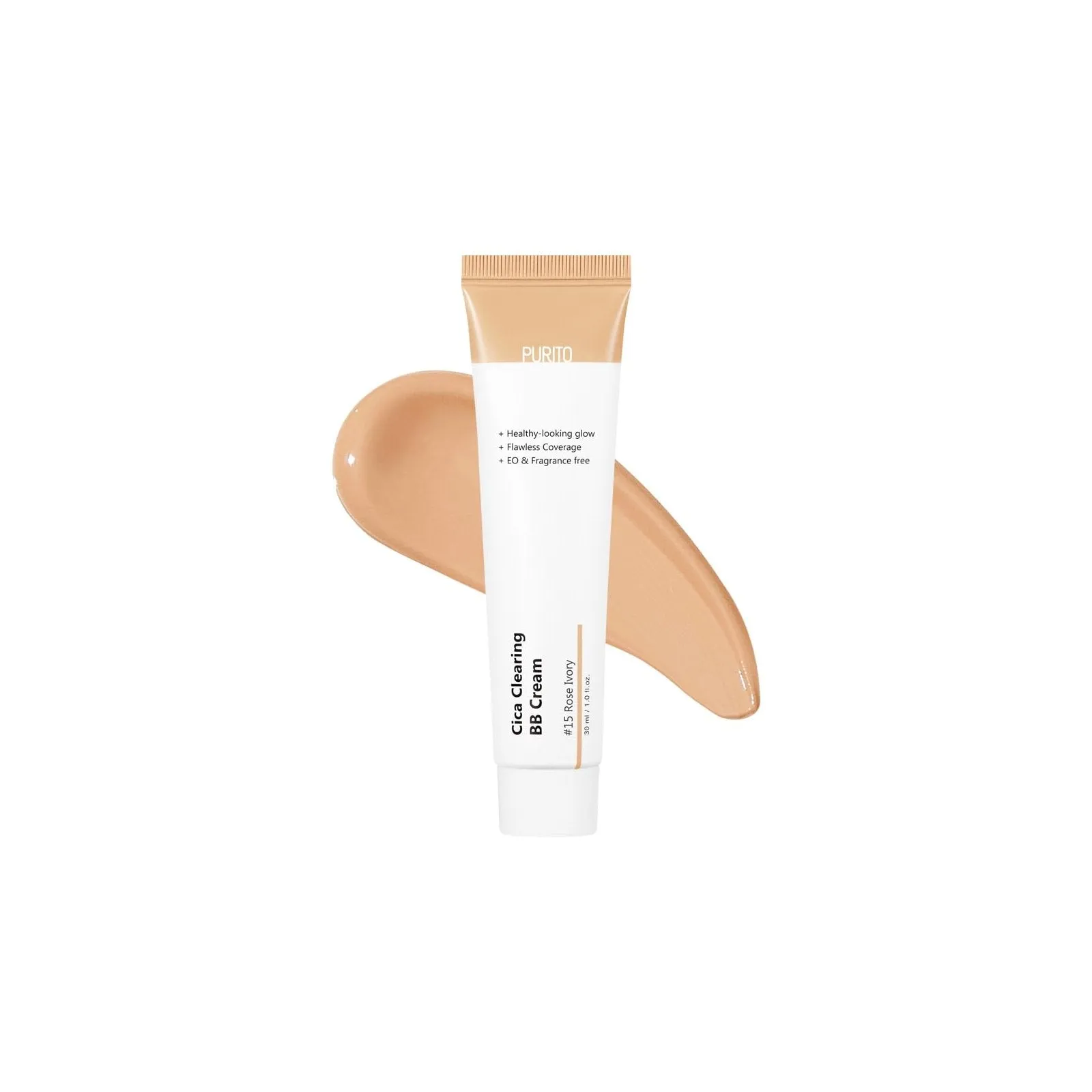 Purito, Cica Clearing BB Cream,15 Rose Ivory, 1 fl oz (30 ml)