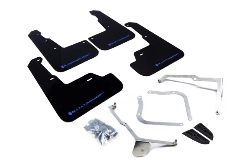 Rally Armor UR Black Mud Flap w/ Blue Logo - Subaru WRX/STI VA