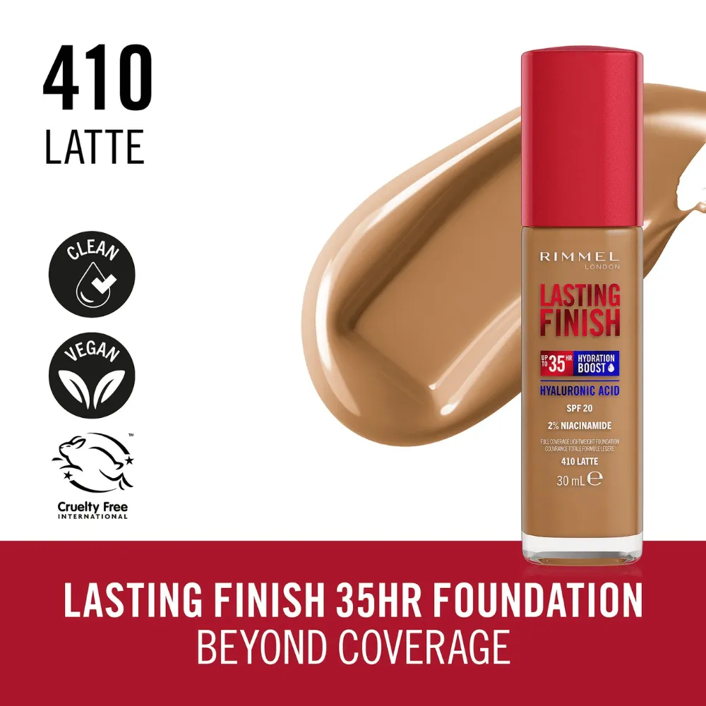 Rimmel London Lasting Finish 35 Hour Foundation - 410: Latte
