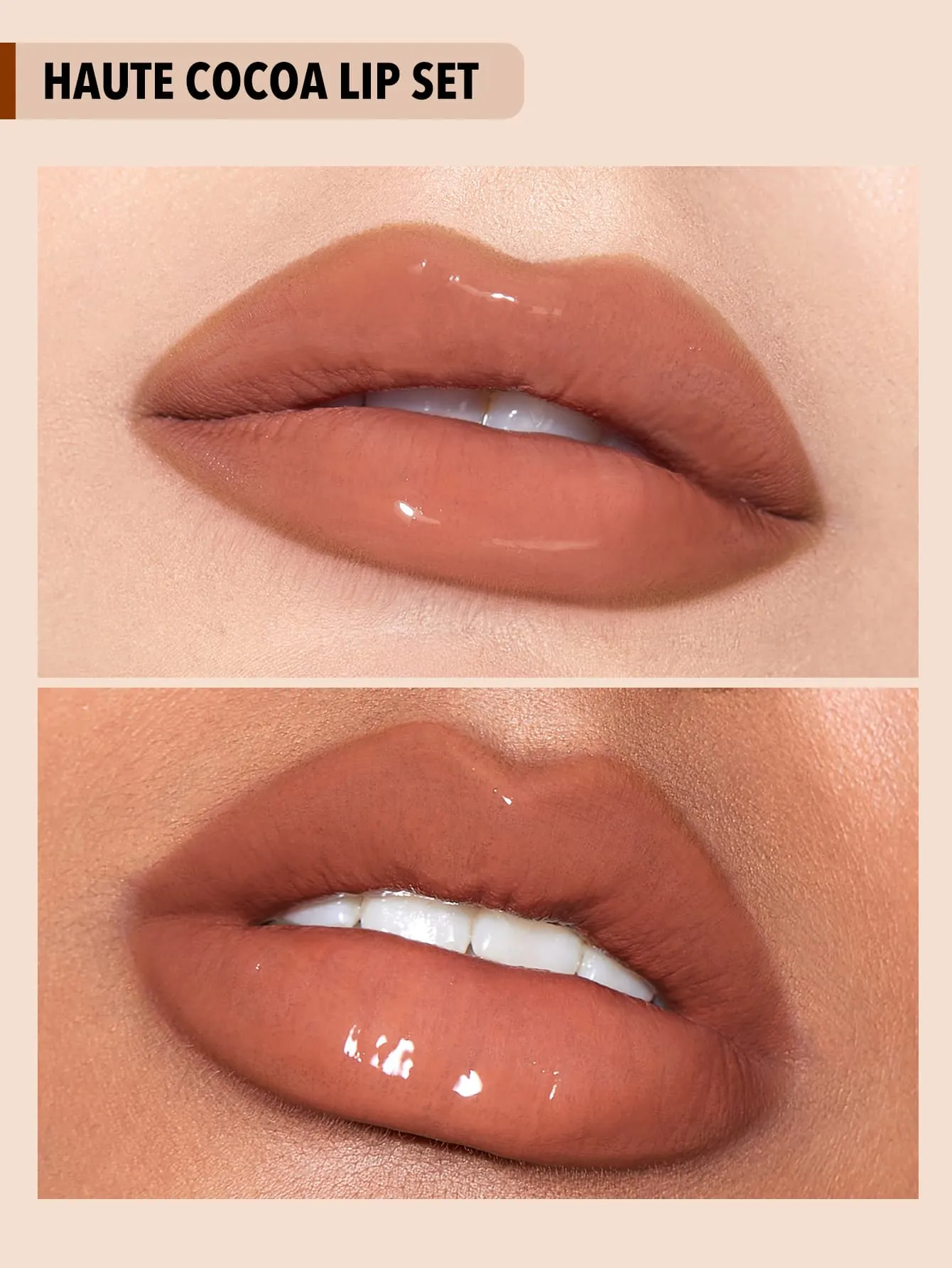 SHEGLAM Soft 90 s Glam Lip liner and Lip Duo Set Moody Taupe Lip Set