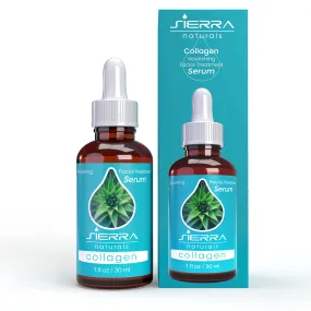 Sierra Naturals Collagen Facial Treatment Serum Firming with Peptides Green Tea and Aloe, 1 oz