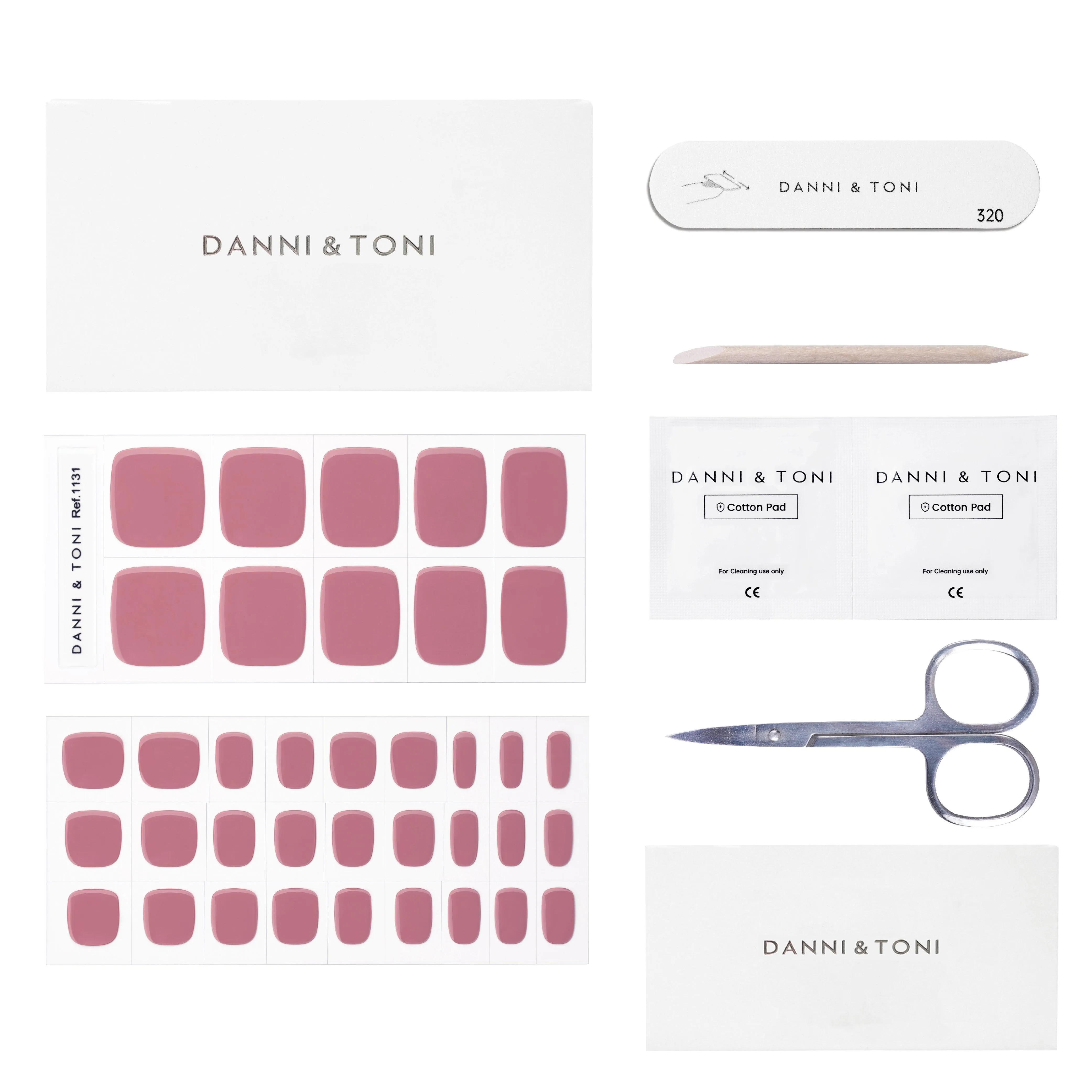 Soft Pink Summer Pedicure Gel Nail Strips | Soft Blush - 1131