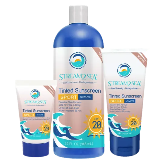 Stream2Sea Sport SPF20 Tinted Sunscreen for Face & Body