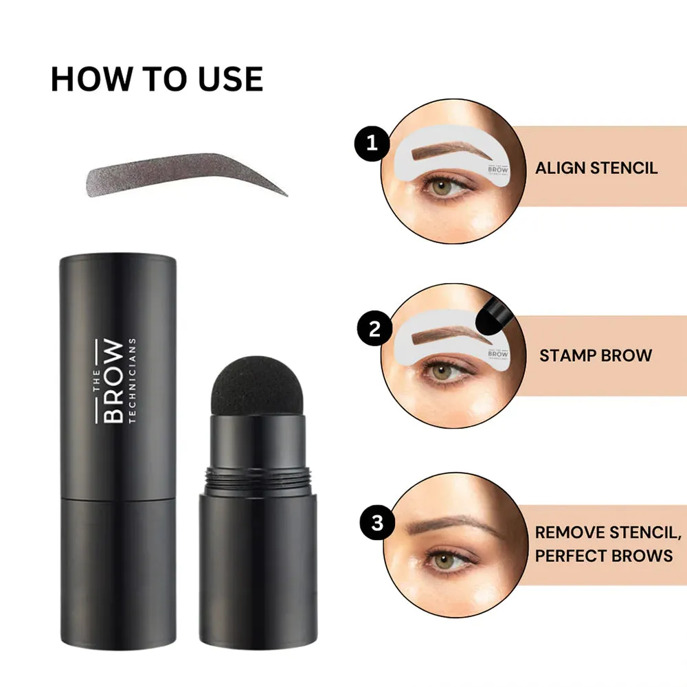 The Brow Technicians Brow Stamp & Stencil Kit - Dark Brown